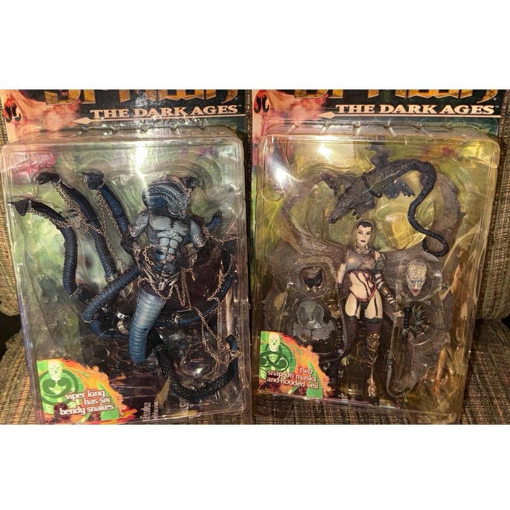 McFarlane Spawn The Dark Ages Series 14 Viper King & Necromancer Figures NIB